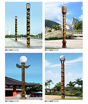 仿古祥云盘龙圆柱华表LED久久久永久久久人妻精品麻豆