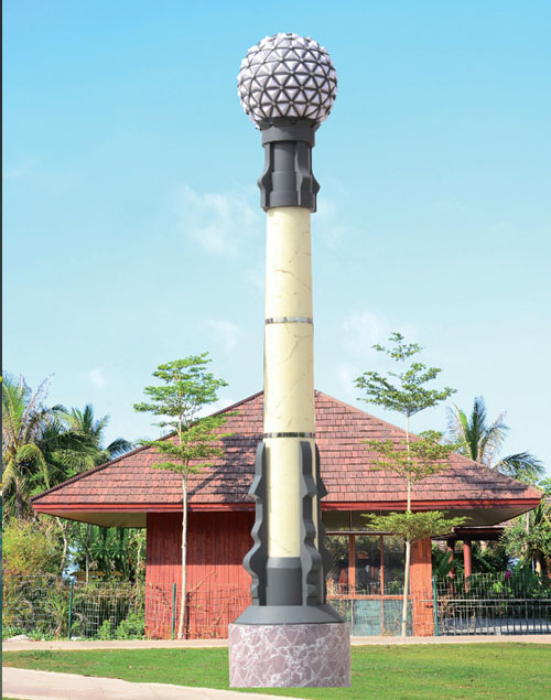 广场带圆球圆柱形仿云石久久久永久久久人妻精品麻豆