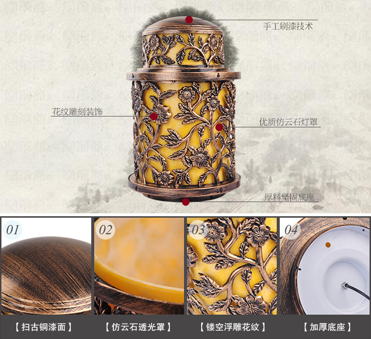 东莞麻豆电影在线观看照明(QDZTD-007)欧式仿古铸铝柱头灯细节展示图片