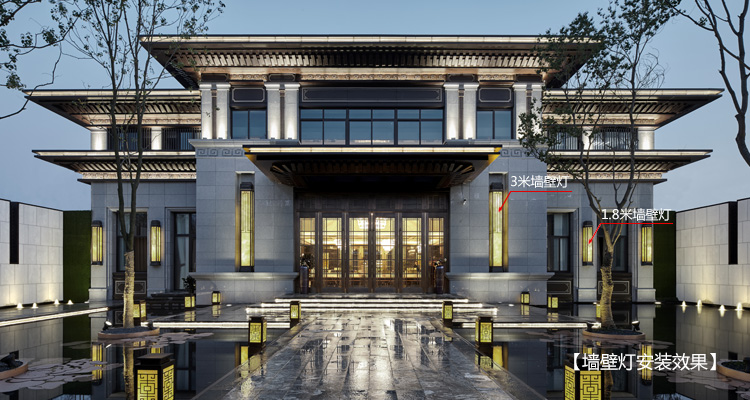 (QDQBD-YS009)高端房地产样板仿云石墙壁灯售楼部安装效果实拍图片