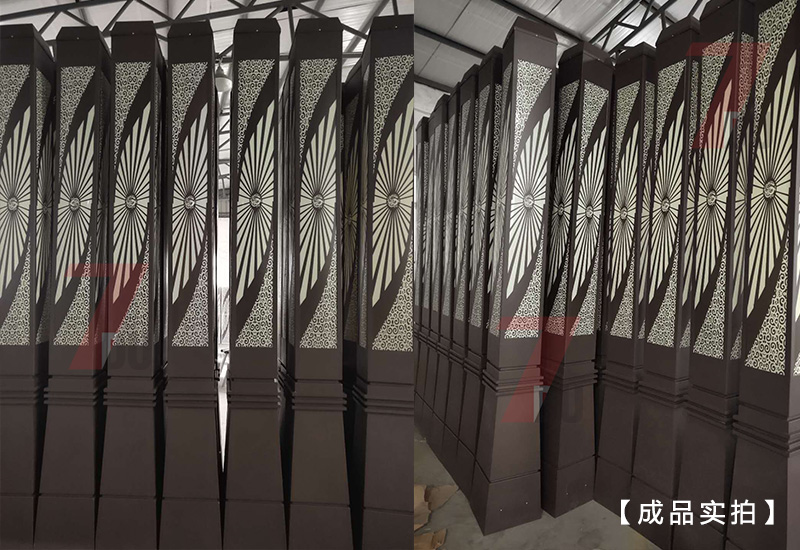 (QDJGDZ-010)3.5米广场中式方形久久久永久久久人妻精品麻豆柱生产实拍图片