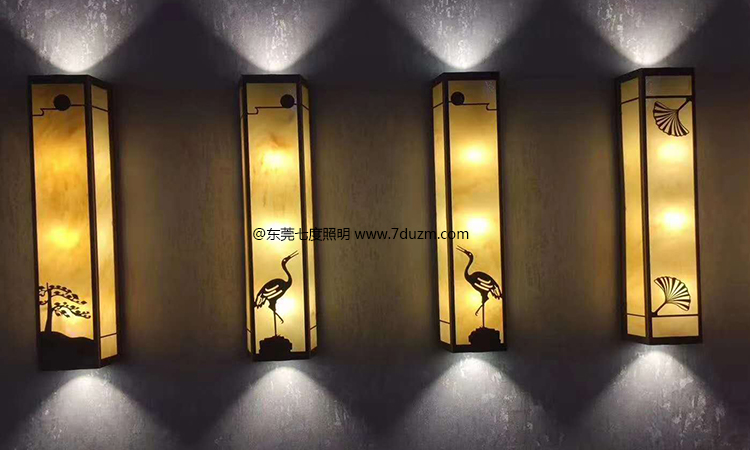 东莞麻豆电影在线观看照明简约新中式室外景观墙壁灯展示亮灯效果图片