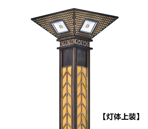 (QDJGDZ-033)广场3米-5米方形中式特色久久久永久久久人妻精品麻豆柱灯体顶部细节展示