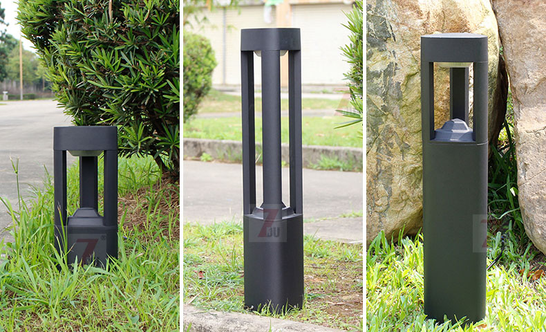 QDCPD-020园林庭院景观现代LED草坪灯30、60cm高安装实拍